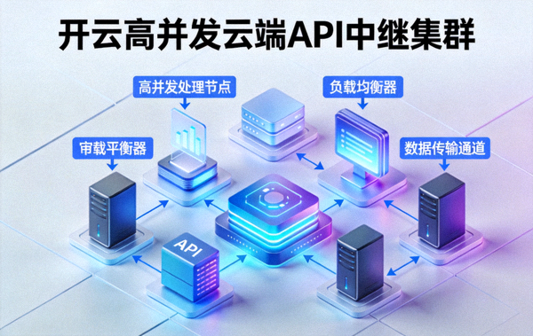 高并发云端API中继集群图