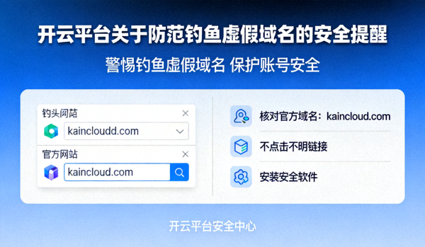 平台关于防范钓鱼虚假域名的安全提醒
